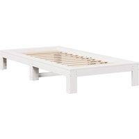 Berkfield Home Durable Bed Frame without Mattress White 90x190 cm Single Solid W