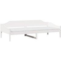 Berkfield Home Modern Bed Frame without Mattress White 90x190 cm Single Solid Wo
