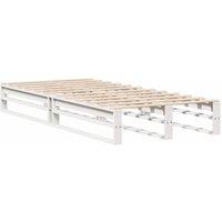 Berkfield Home Modern Bed Frame without Mattress White 90x190 cm Single Solid Wo