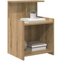 Berkfield Home Modern Bedside Cabinet - Artisan Oak - 40 x 35 x 60 cm - Engineer in Brown