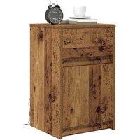 Berkfield Home Traditional Bedside Cabinet 2 pcs Old wood 38 x 34 x 61 cm Partic in Brown
