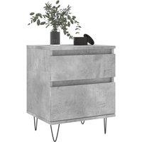 Berkfield Home Modern Bedside Cabinets 2 pcs Concrete Grey 40x35x50 cm Engineere | Size: 40 x 35 x 50 cm