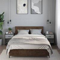 Berkfield Home Decorative Bedside Cabinets 2 pcs Grey Sonoma 40x31x50 cm Enginee | Size: 40 x 31 x 50 cm