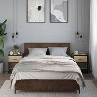 Berkfield Home Decorative Bedside Cabinets 2 pcs Sonoma Oak 40x31x50 cm Engineer in Light Tan | Size: 40 x 31 x 50 cm
