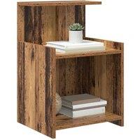 Berkfield Home Modern Bedside Tables - 2 Pack - Old Wood - 40 x 35 x 60 cm - Eng in Brown