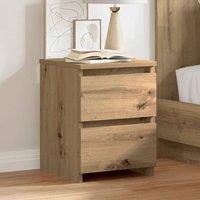 Berkfield Home Timeless Bedside Cabinets 2 pcs Aritisan Oak 30x30x40 cm Enginee in Brown | Size: 30 x 30 x 40 cm