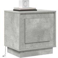 Berkfield Home Modern Bedside Cabinets with LED Lights 2 pcs Concrete Grey 44x34