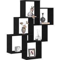 Berkfield Home Modern Black Oak Wall Cabinet - 78x15x92 cm - Made from Engineere | Size: 78 x 15 x 92 cm