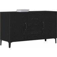 Berkfield Home Modern Black Oak Sideboard - 100 x 36 x 60 cm - Made of Engineere