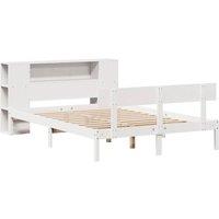 Berkfield Home Decorative Bookcase Bed without Mattress White 160x200 cm Solid W
