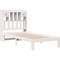 Berkfield Home Decorative Bookcase Bed without Mattress White 90x200cm Solid Woo | Size: 90x200 cm