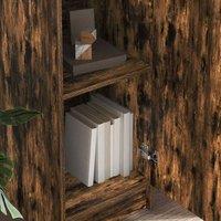 Berkfield Home Gorgeous Buffet Cabinet Smoked oak Engineered wood Large Buffet C in Brown