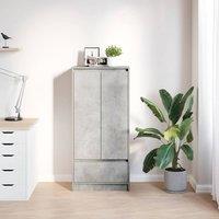 Berkfield Home Durable Cabinet with Drawer Concrete Grey 55.5x34x119.5 cm Engine