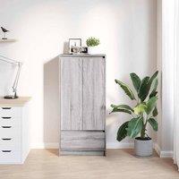 Berkfield Home Durable Cabinet with Drawer Grey Sonoma 55.5x34x119.5 cm Engineer
