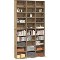 Berkfield Home Modern CD Cabinet in Artisan Oak - 101x23x177.5 cm Made from Engi in Beige
