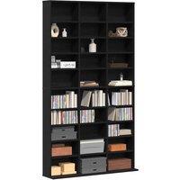 Berkfield Home Elegant CD Cabinet Black oak Engineered wood 101 x 23 x 177.5 cm