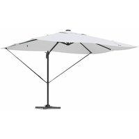 Berkfield Home Versatile Cantilever Roma Parasol with LEDs Sand 352x251x265 cm A in Beige | Size: 352 x 251 x 265 cm