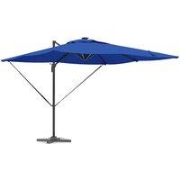 Berkfield Home Durable Cantilever Roma Parasol with LEDs in Azure Blue 286 x