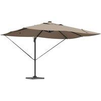 Berkfield Home Peaceful Cantilever Roma Parasol with LEDs Taupe 352x251x265 cm A | Size: 352 x 251 x 265 cm