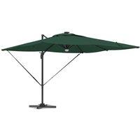 Berkfield Home Modern Cantilever Roma Parasol with LEDs Green 286x285x270 cm Alu | Size: 286 x 285 x 270 cm