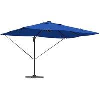 Berkfield Home Warm Cantilever Roma Parasol with LEDs Azure Blue 352x251x265 cm | Size: 352 x 251 x 265 cm