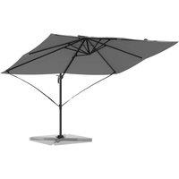 Berkfield Home Modern Cantilever Umbrella Anthracite Polyester, Powder-Coated St in Dark Grey