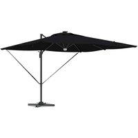 Berkfield Home Versatile Cantilever Roma Parasol with LEDs Black 286x285x270 cm | Size: 286 x 285 x 270 cm