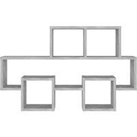 Berkfield Home Durable Car-shaped Wall Shelf Concrete Grey 82x15x51 cm Engineere | Size: 82 x 15 x 51 cm