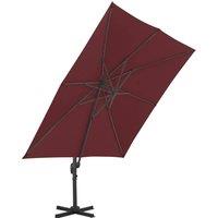 Berkfield Home Elegant Cantilever Umbrella with Aluminium Pole Bordeaux Red 400x