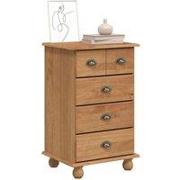 Berkfield Home Beautiful Chest of Drawers 'ASKIM'Honey Brown 45.8x40x79 cm Solid
