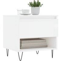 Berkfield Home Modern Coffee Tables 2 pcs High Gloss White 50x46x50 cm Engineere | Size: 50 x 46 x 50 cm