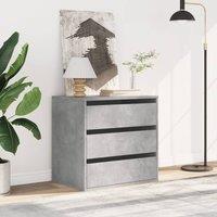 Berkfield Home Classic Corner Chest of Drawers Concrete Grey 60x41x58 cm Enginee | Size: 60 x 41 x 58 cm