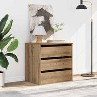 Berkfield Home Classic Corner Chest of Drawers Artisian Oak 60x41x58 cm Engineer in Brown | Size: 60 x 41 x 58 cm
