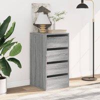 Berkfield Home Classic Corner Chest of Drawers Grey Sonoma 40x41x76 cm Engineere | Size: 40 x 41 x 76 cm