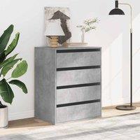 Berkfield Home Classic Corner Chest of Drawers Concrete Grey 60x41x76 cm Enginee | Size: 60 x 41 x 76 cm