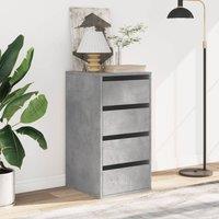 Berkfield Home Classic Corner Chest of Drawers Concrete Grey 40x41x76 cm Enginee | Size: 40 x 41 x 76 cm