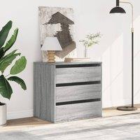 Berkfield Home Classic Corner Chest of Drawers Grey Sonoma 60x41x58 cm Engineere | Size: 60 x 41 x 58 cm