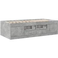 Berkfield Home Versatile Daybed with Drawers without Mattress Concrete Grey 90x1