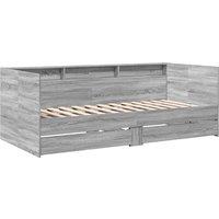 Berkfield Home Versatile Daybed with Drawers without Mattress Grey Sonoma 90x190