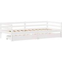 Berkfield Home Practical Daybed with Drawers without Mattress White 90x200 cm So