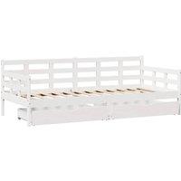 Berkfield Home Practical Daybed with Drawers without Mattress White 90x200 cm So