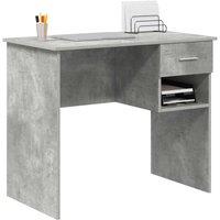 Berkfield Home Traditional Desk with Storage Concrete Grey 90x49.5x75 cm Enginee