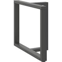Berkfield Home Modern Dining Table Legs T-Shaped 2 pcs Anthracite 90x35x(72-73) in Charcoal