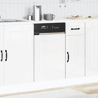 Berkfield Home Decorative Dishwasher Panel Kalmar High Gloss White 45x1.5x67 in White