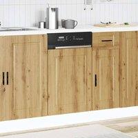 Berkfield Home Decorative Dishwasher Panel Porto Artisan Oak 45x1, 5x67 cm Engine in Brown