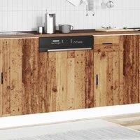 Berkfield Home Decorative Dishwasher Panel Porto Old Wood 60x1.5x67 cm Engineere in Brown