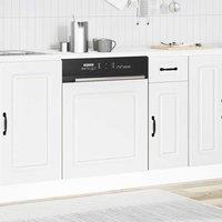 Berkfield Home Decorative Dishwasher Panel Kalmar White 60x1.5x67 cm Engineer in White | Size: 60x1.5x67 cm