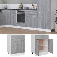 Berkfield Home Premium Drawer Bottom Cabinet Grey Sonoma 60x46x81.5 cm Engineere