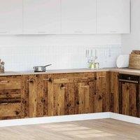Berkfield Home Durable Drawer Bottom Cabinet Lyon Old Wood 80x46x81.5 cm Enginee in Brown