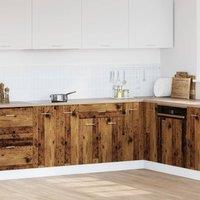 Berkfield Home Durable Drawer Bottom Cabinet Lyon Old Wood 60x46x81.5 cm Enginee in Brown
